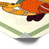 Bezaubernder Stag: Madhubani Art Poster (Ecke)