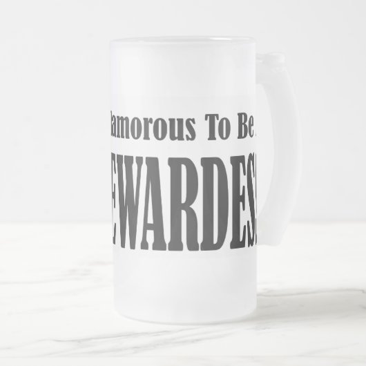 Bezaubernder Stewardess Mattglas Bierglas (VorderseiteRechts)