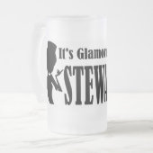 Bezaubernder Stewardess Mattglas Bierglas (Vorderseite Links)