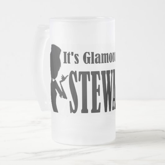Bezaubernder Stewardess Mattglas Bierglas (Vorderseite Links)