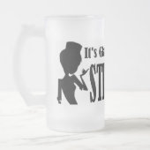 Bezaubernder Stewardess Mattglas Bierglas (Links)