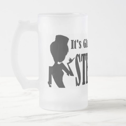 Bezaubernder Stewardess Mattglas Bierglas (Links)