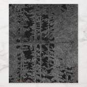 bezaubernder Wald, schwarzer Wald, Schwarz und Wei Weinetikett (Einzelnes Label)