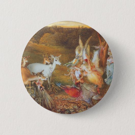 Bezaubernder Wald von Künstler John Anster Fitzger Button (Vorderseite)
