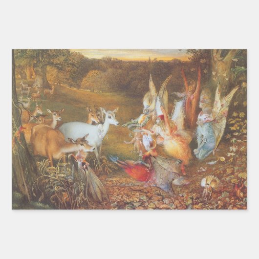 Bezaubernder Wald von Künstler John Anster Fitzger Geschenkpapier Set (Vorderseite 3)
