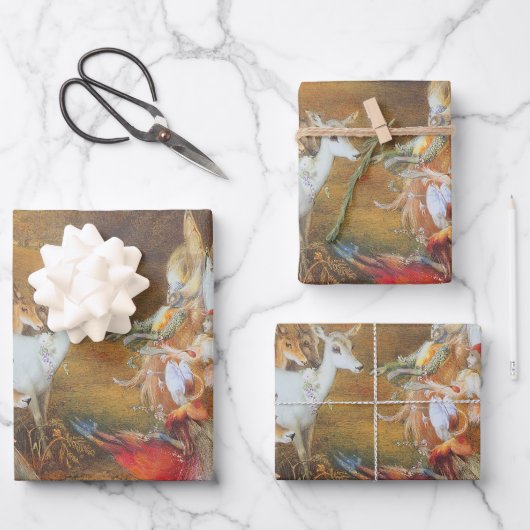 Bezaubernder Wald von Künstler John Anster Fitzger Geschenkpapier Set (Vorderseite)