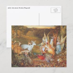 Bezaubernder Wald von Künstler John Anster Fitzger Postkarte
