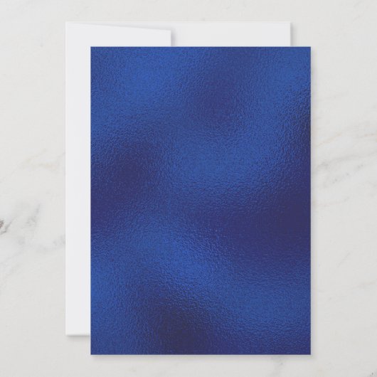 Bezaubernder Waldgarten am blauen Night Sky Einladung (Rückseite)