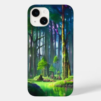 Bezaubernder Waldteich mit lebendiger Vegetation Case-Mate iPhone 14 Hülle