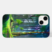Bezaubernder Waldteich mit lebendiger Vegetation Case-Mate iPhone Hülle (Rückseite (Horizontal))