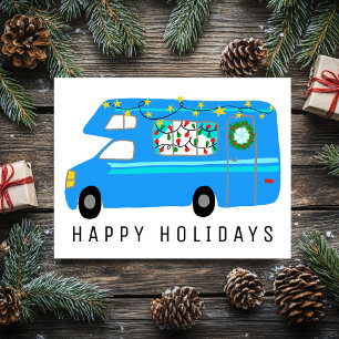 Bezaubernder Weihnachts-Camper Vintage-RV-Weihnach Postkarte