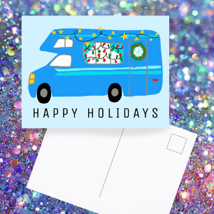 Bezaubernder Weihnachts-Camper Vintage-RV-Weihnach Postkarte