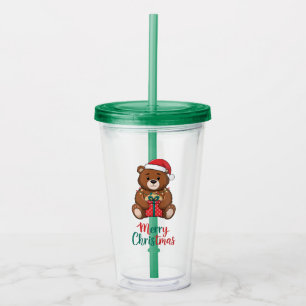 Bezaubernder Weihnachtsbär Acryltrinkbecher
