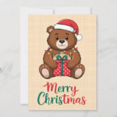Bezaubernder Weihnachtsbär Einladung (Vorderseite)