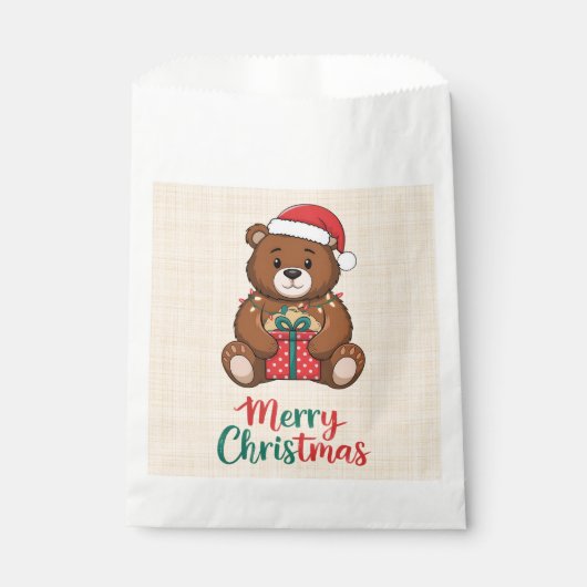 Bezaubernder Weihnachtsbär Geschenktütchen (Vorderseite)