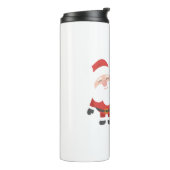 Bezaubernder Weihnachtsmann mit Eisbär Thermosbecher (Nach links gedreht)