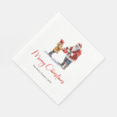 Bezaubernder Weihnachtsmann Traditionelles festlic Serviette (Ecke)