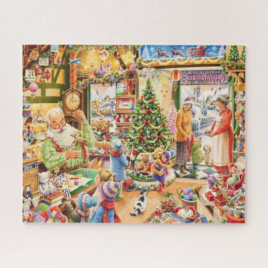 Bezaubernder Weihnachtsspielzeugladen Besuch Puzzle (Horizontal)