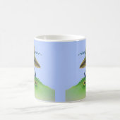 bezaubernder Welpenhund mit großem Strohhut Kaffeetasse (Mittel)