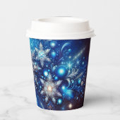 Bezaubernder Winter Snowflake Paper Cup - Funkeln Pappbecher (Rückseite)
