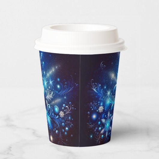 Bezaubernder Winter Snowflake Paper Cup - Funkeln Pappbecher (Rechts)