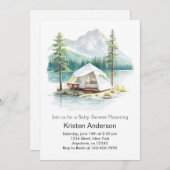 Bezauberndes Abenteuer im Wald erwartet Kinderdusc Einladung (Vorne/Hinten)