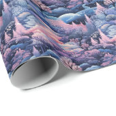 Bezauberndes Aurora Wonderland: Winterdesign Geschenkpapier (Rolleneckpunkt)