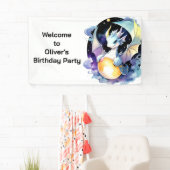 Bezauberndes Baby Dragon Whimsy Birthday Banner (Insitu)