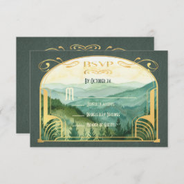 Bezauberndes Bergwald Jugendstil-UAWG Einladung