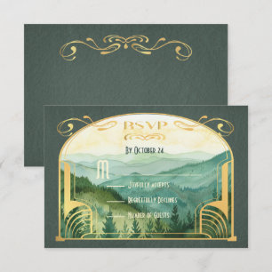 Bezauberndes Bergwald Jugendstil-UAWG Einladung