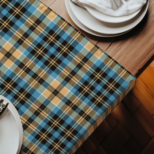 Bezauberndes blaues Gelbläufergeschenk für Familie Großer Tischläufer