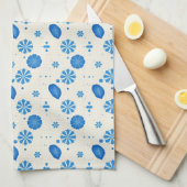 Bezauberndes blaues Gemustert Teetuch Geschirrtuch (Viertel Falte)