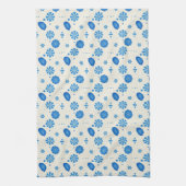 Bezauberndes blaues Gemustert Teetuch Geschirrtuch (Vertikal)