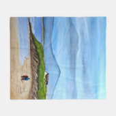 Bezauberndes Bluff am Meer Fleecedecke (Vorderseite (Horizontal))