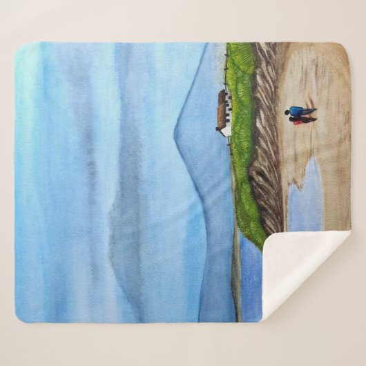 Bezauberndes Bluff am Meer Sherpadecke (Vorderseite (Horizontal))