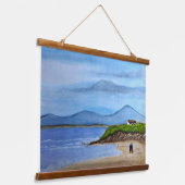 Bezauberndes Bluff am Meer Wandteppich Mit Holzrahmen (Gewinkelt)