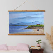 Bezauberndes Bluff am Meer Wandteppich Mit Holzrahmen (Schlafzimmer)