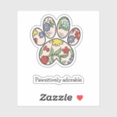 bezauberndes Blumenmotiv Aufkleber (Blatt)