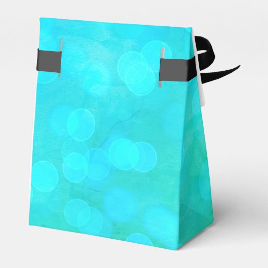 Bezauberndes botanisches Aquamarines Blau Personal Geschenkschachtel (Rückseite)