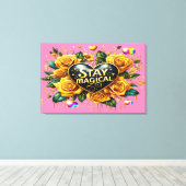 Bezauberndes Bouquet mit goldenen Rose und Herz36x Leinwanddruck (Insitu (Holzboden))