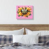 Bezauberndes Bouquet mit goldenen Rose und Herz 10 Leinwanddruck (Insitu (Schlafzimmer))