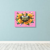 Bezauberndes Bouquet mit goldenen Rose und Herz 16 Leinwanddruck (Insitu (Holzboden))