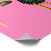 Bezauberndes Bouquet mit goldenen Rose und Herz 36 Poster (Ecke)