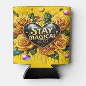 Bezauberndes Bouquet mit goldenen Rose und Herz Dosenkühler (Vorderseite)