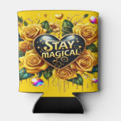 Bezauberndes Bouquet mit goldenen Rose und Herz Dosenkühler (Rückseite)