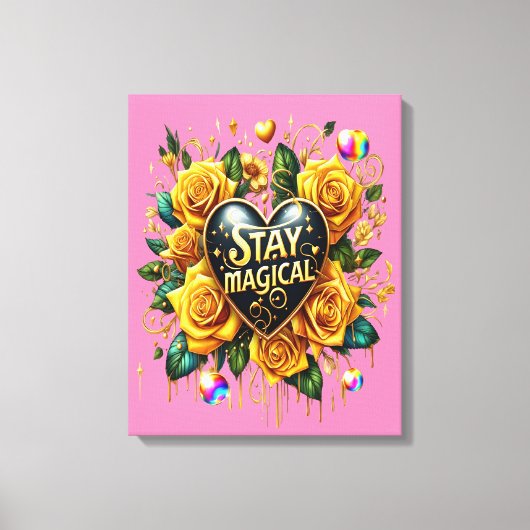 Bezauberndes Bouquet mit goldenen Rose und Hörnche Leinwanddruck (Vorderseite)