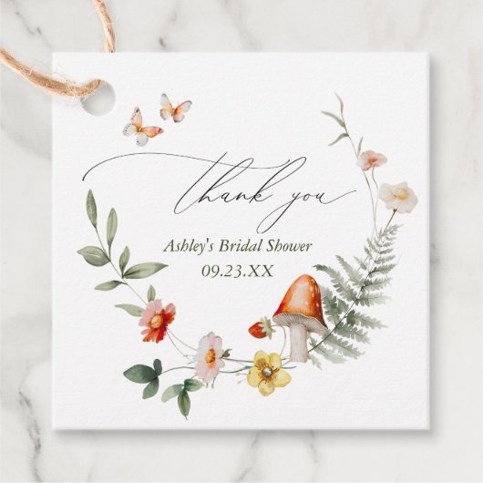 Bezauberndes Brautparty der Waldmeile Geschenkanhänger (Vorderseite)