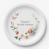 Bezauberndes Brautparty der Waldmeile Pappteller (Vorderseite)