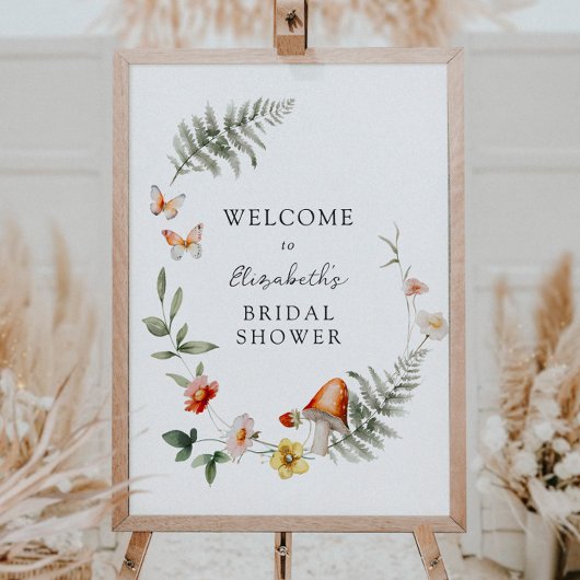 Bezauberndes Brautparty des Waldmuschels Willkomme Poster