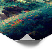 Bezauberndes Burg Fantasy Kunst, Dichtung und Musi Poster (Ecke)